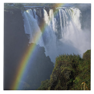 Afrika, Zimbabwe, Victoriawatervallen Tegeltje