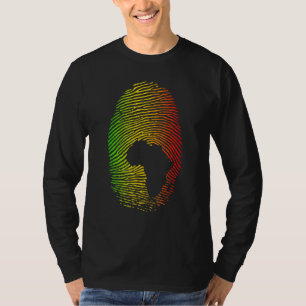 Afrika zit in mijn DNA-vingerafdruk Afrikaanse wor T-shirt