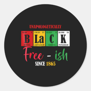 Afrika zwart zonder verontschuldigingen Free-ish s Ronde Sticker