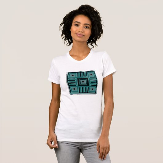 Afrikaans abstract modern patroon t-shirt (Voorkant volledig)
