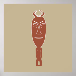 Afrikaans abstract portret poster