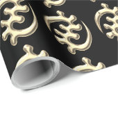 Afrikaans Adinkra-patroon Cadeaupapier (Rol Hoek)