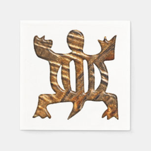 Afrikaans Adinkra-symbool van aanpassingsvermogen. Servetten