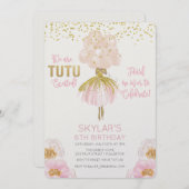Afrikaans Amerikaans Ballet Verjaardag uitnodiging (Voorkant / Achterkant)