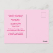 Afrikaans-Amerikaans Cheerleader Roze Verjaardagsf Briefkaart (Achterkant)