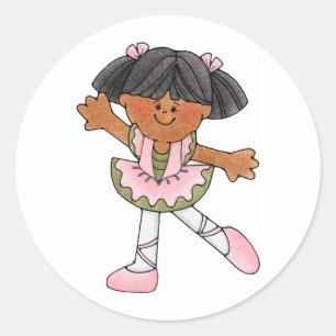 Afrikaans Amerikaans Dansend Meisje Ronde Sticker