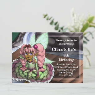 Afrikaans Amerikaans Fairy Meisje Verjaardagsfeest Kaart