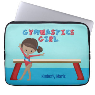 Afrikaans Amerikaans Gymnastiek Meisje Schattig Cu Laptop Sleeve