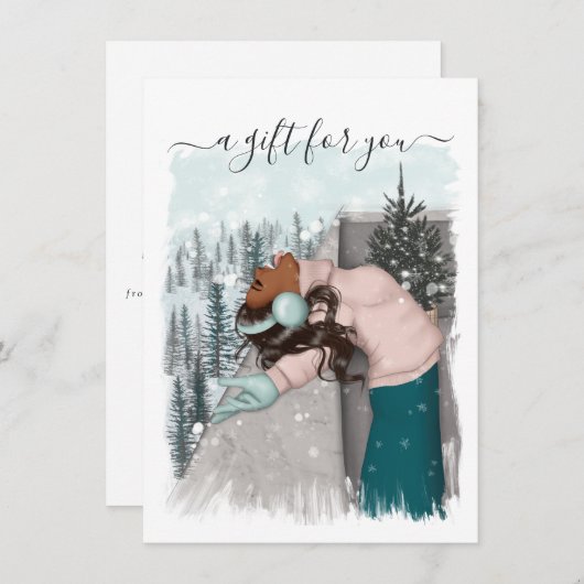 Afrikaans-Amerikaans kerstcadeaubon (Voorkant / Achterkant)