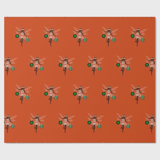 Afrikaans Amerikaans Kerstfee Verpakkend Document Cadeaupapier (Vlak)