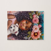 Afrikaans Amerikaans Meisje Puzzel Legpuzzel (Horizontaal)