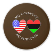 Afrikaans Amerikaans nationaal erfgoed Keramische Knop (Voorkant)