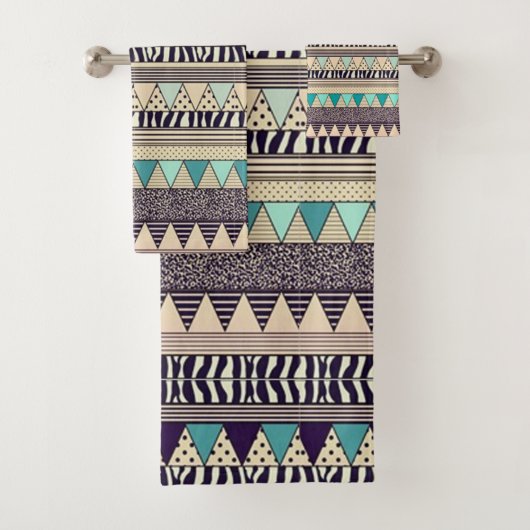 Afrikaans Amerikaans Patroon Bad Handdoek (Insitu)