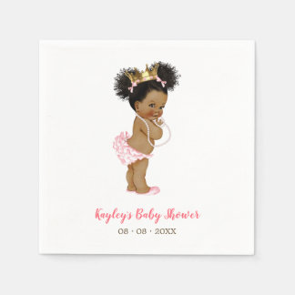 Afrikaans Amerikaans Prinses Baby shower Servet