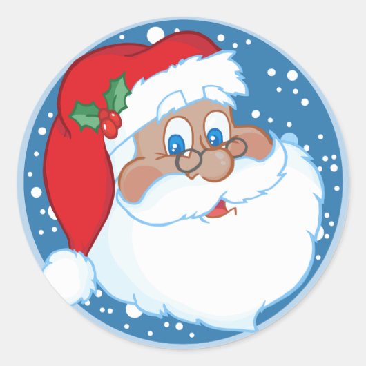Afrikaans Amerikaans Sinterklaas Kerst sticker (Voorkant)