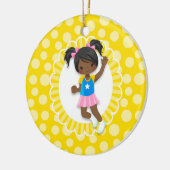 Afrikaans Amerikaans springplank Keramisch Ornament (Links)