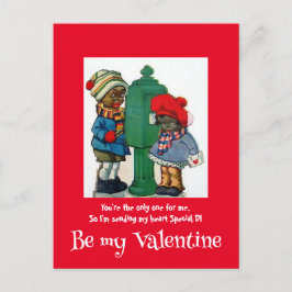 -Afrikaans-Amerikaans stuur mijn hart Valentijn Briefkaart