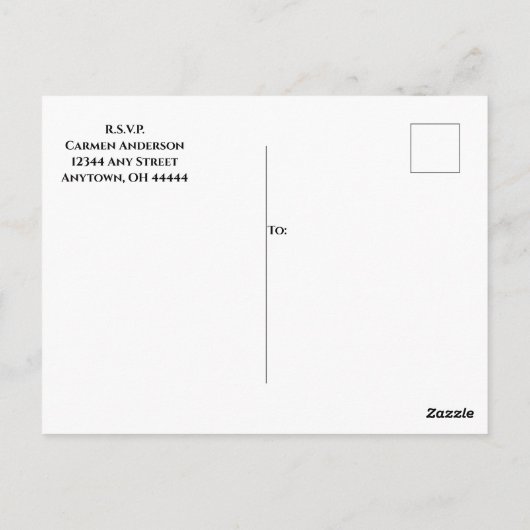 -Afrikaans-Amerikaans Vrijgezellenfeest van de Bri Briefkaart (Achterkant)