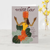 Afrikaans Amerikaans Wenskaart Kaart (Gele Bloem)