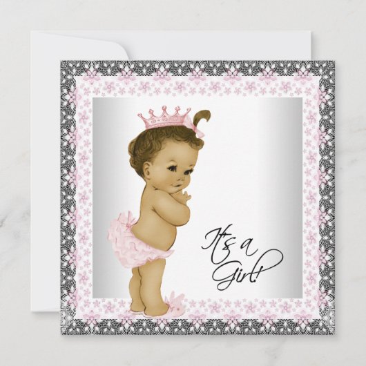 Afrikaans-Amerikaanse Baby shower Kaart (Voorkant)