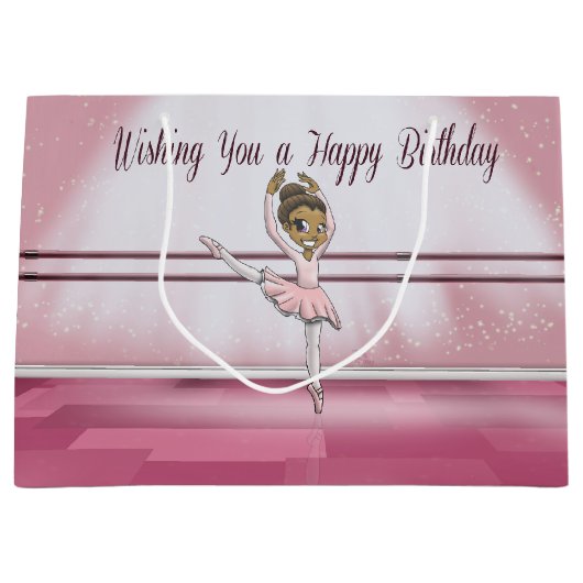 Afrikaans-Amerikaanse Ballerina Groot Cadeauzakje (Voorkant)