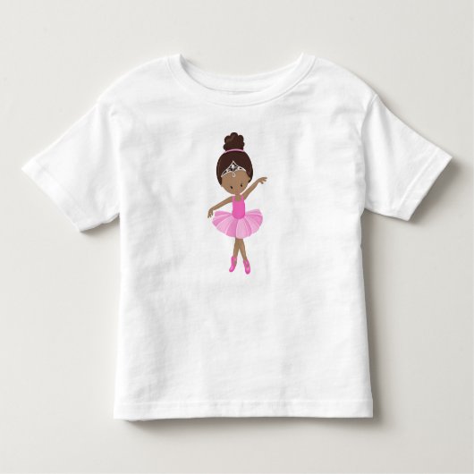 Afrikaans-Amerikaanse Ballerina, roze Tutu, ballet Kinder Shirts (Voorkant)