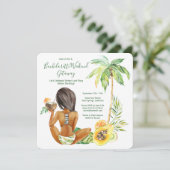 Afrikaans-Amerikaanse bride Bachelorette Weekend Kaart (Staand voorkant)