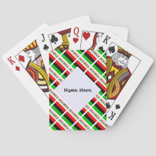 Afrikaans-Amerikaanse Diaspora Vlag Getegeld Geper Pokerkaarten