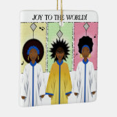 Afrikaans-Amerikaanse kerstkerst Keramisch Ornament (Rechts)