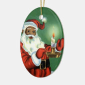 -Afrikaans-Amerikaanse kerstkerstkerstkerstkerstma Keramisch Ornament (Links)