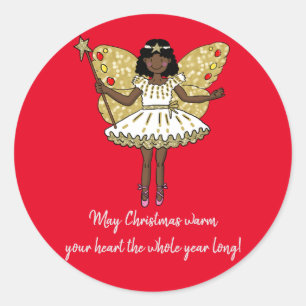 Afrikaans-Amerikaanse kerstmis Ronde Sticker