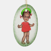 -Afrikaans-Amerikaanse kerstsieraad Keramisch Ornament (Rechts)