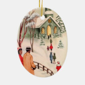 -Afrikaans-Amerikaanse kerstversiering Keramisch Ornament (Achterkant)