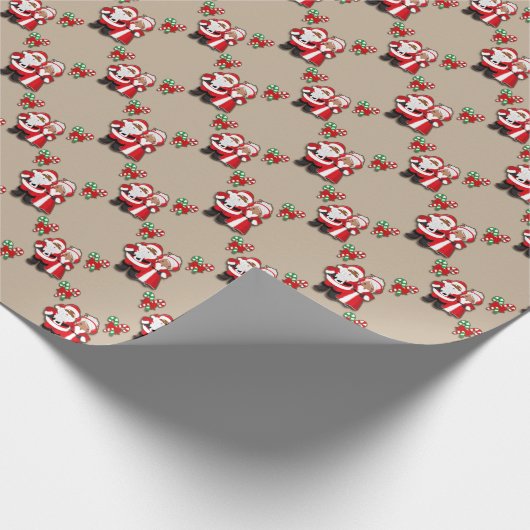 Afrikaans-Amerikaanse Mr en Mrs Clause Gift Wrap Cadeaupapier (Hoek)