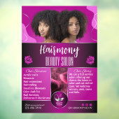 Afrikaans-Amerikaanse Schoonheidssalon Voordeur aa Raamsticker (Vel 3)