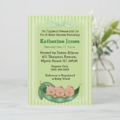 Afrikaans-Amerikaanse Triplets Girl Baby shower no Kaart (Staand voorkant)