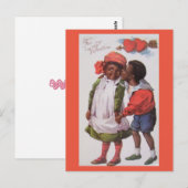 -Afrikaans-Amerikaanse Valentijn Briefkaart (Voorkant / Achterkant)