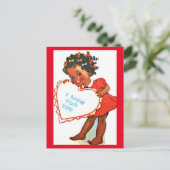-Afrikaans-Amerikaanse Valentijn Briefkaart (Staand voorkant)