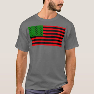 Afrikaans-Amerikaanse vlag, rood, groen T-shirt