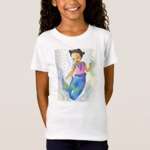 Afrikaans-Amerikaanse Zeemeerminnende meisjes T-shirt