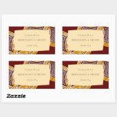 Afrikaans Ankara Kitenge Goud Bloemen Gift Label (Vel)