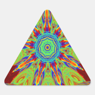 Afrikaans-Aziatisch Europees etnisch patroon Driehoek Sticker