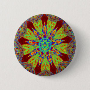 Afrikaans-Aziatisch Europees etnisch patroon Ronde Button 5,7 Cm