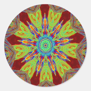 Afrikaans-Aziatisch Europees etnisch patroon Ronde Sticker