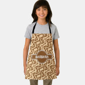 Afrikaans beige bruin minimaal patroon schort (Insitu)