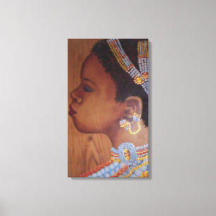Afrikaans Bride Wrapped Canvas Afdruk