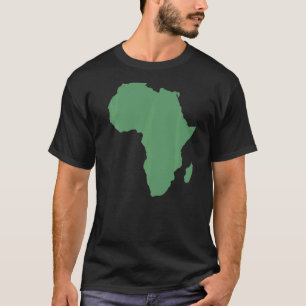 Afrikaans continent en Afrikaanse kaart met kledin T-shirt