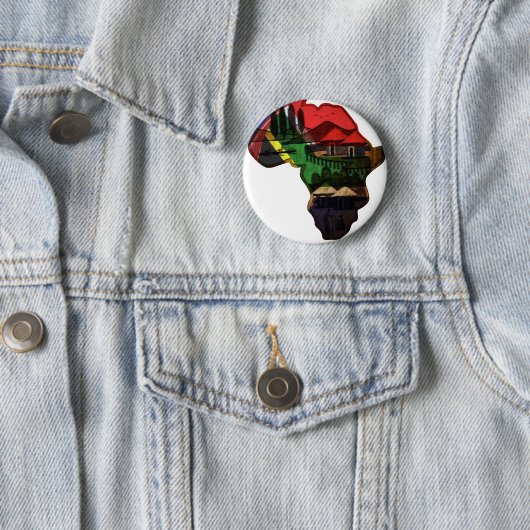 Afrikaans continent ronde button 5,7 cm (In situ)