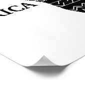 Afrikaans continent zwart en wit poster (Hoek)