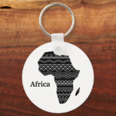 Afrikaans continentaal zwart-wit design sleutelhanger (Voorkant)